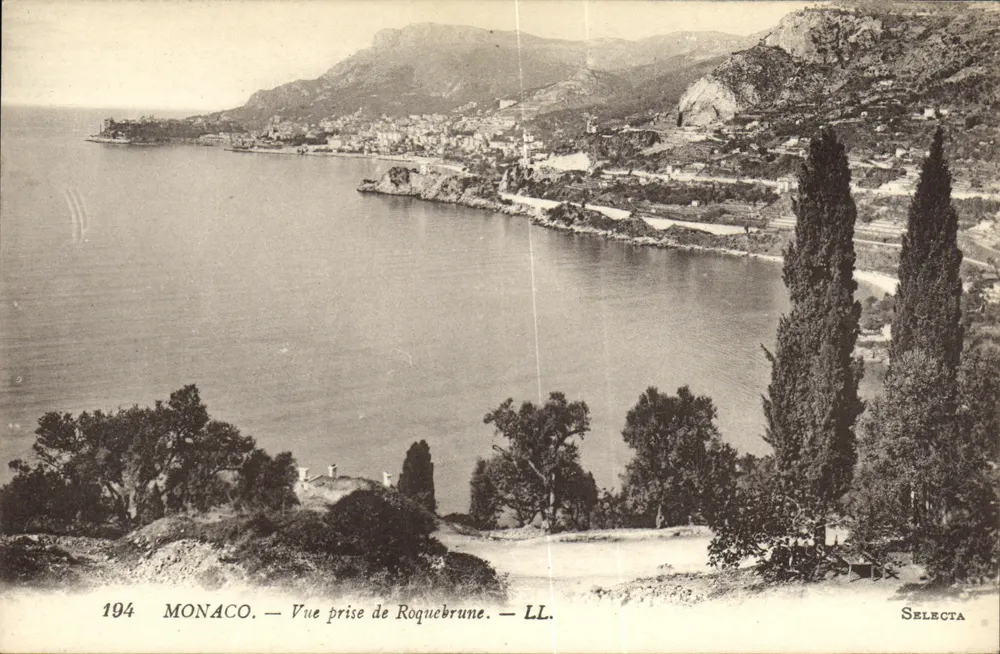 Mônaco — Vista tirada de Roquebrune — Selecta - Frente