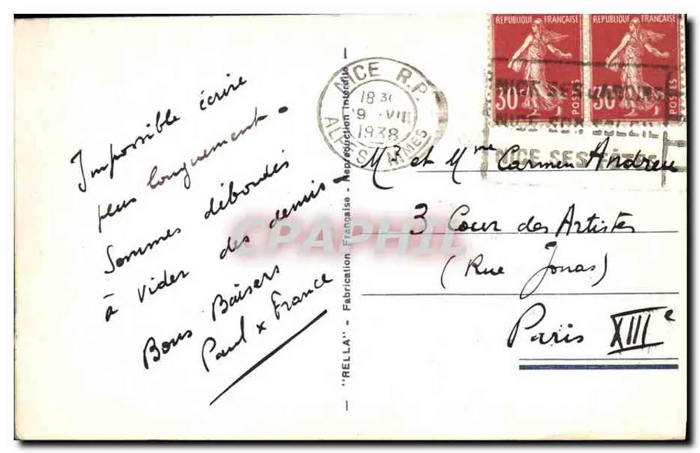 मोनाको के रॉकर के जार्डिन एक्सोटिक्स से देखा गया — रेल्ला, संख्या 859 - पीछे