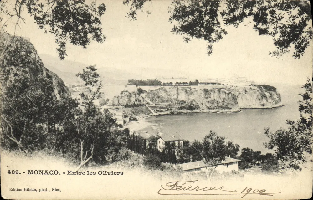 Monaco — Tussen de Oliven — Uitgave Giletta, fot. Nice, n° 489 - Voorkant