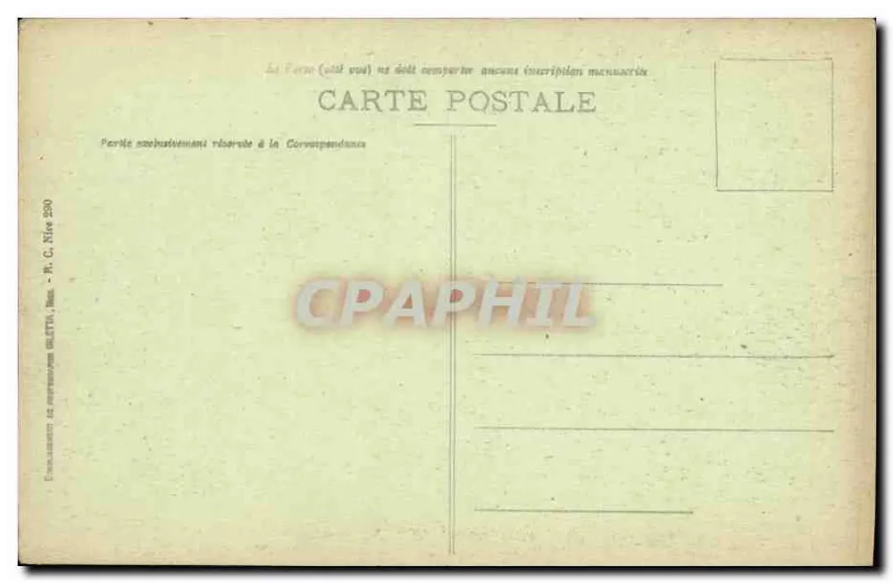 Mônaco - Cour d'honneur (Palácio do Príncipe) — Editor Giletta, n° 724 - Verso
