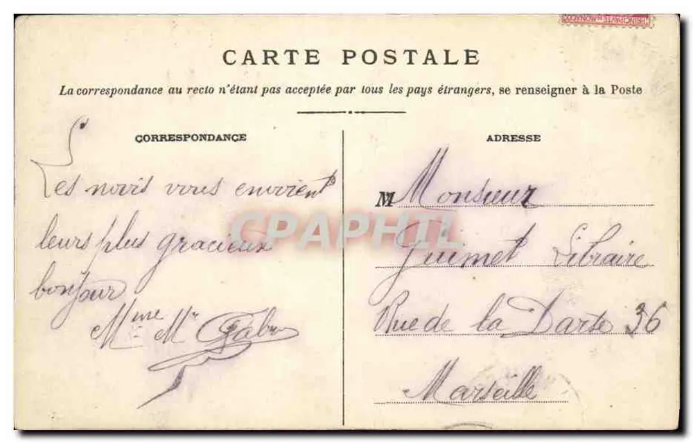 Mônaco — Praça do Palácio — 196. Editor não identificado - Verso