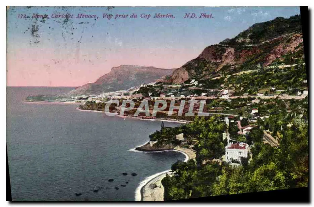 Monte Carlo, Monaco — Vue prise du Cap Martin — N.D. Phot. - Frente