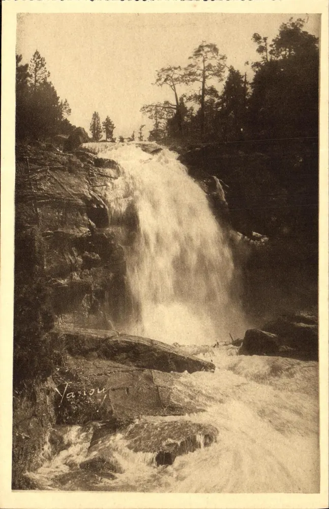 Cascata do Pont d'Espagne — Cauterets (alt. 1.496 m.) — Éditeur Quaquettes - Laurides - Frente