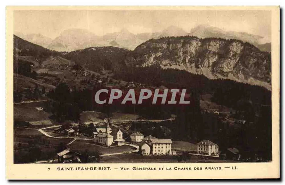 Saint-Jean-de-Sixt — Allgemeiner Blick und die Aravis-Kette — LL - Vorderseite