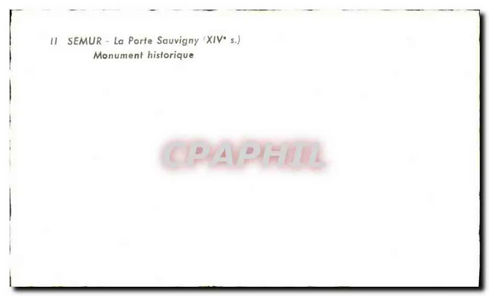Semur - La Porte Sauvigny (14. Jh.) — Historisches Denkmal - Rückseite