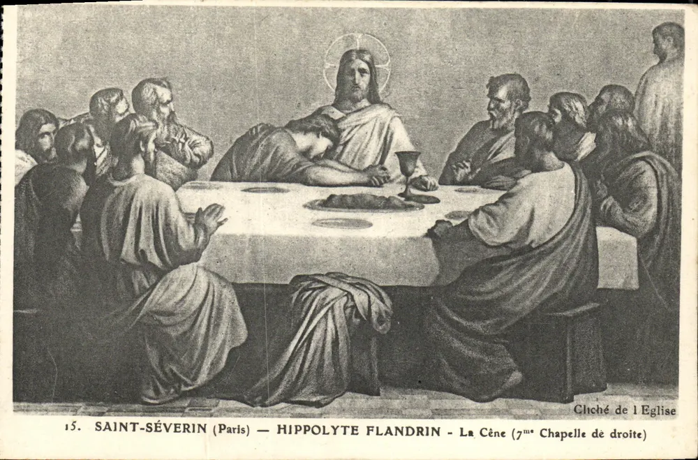 Saint-Séverin (Paris) — Das letzte Abendmahl — Hippolyte Flandrin — 7. Kapelle rechts - Vorderseite