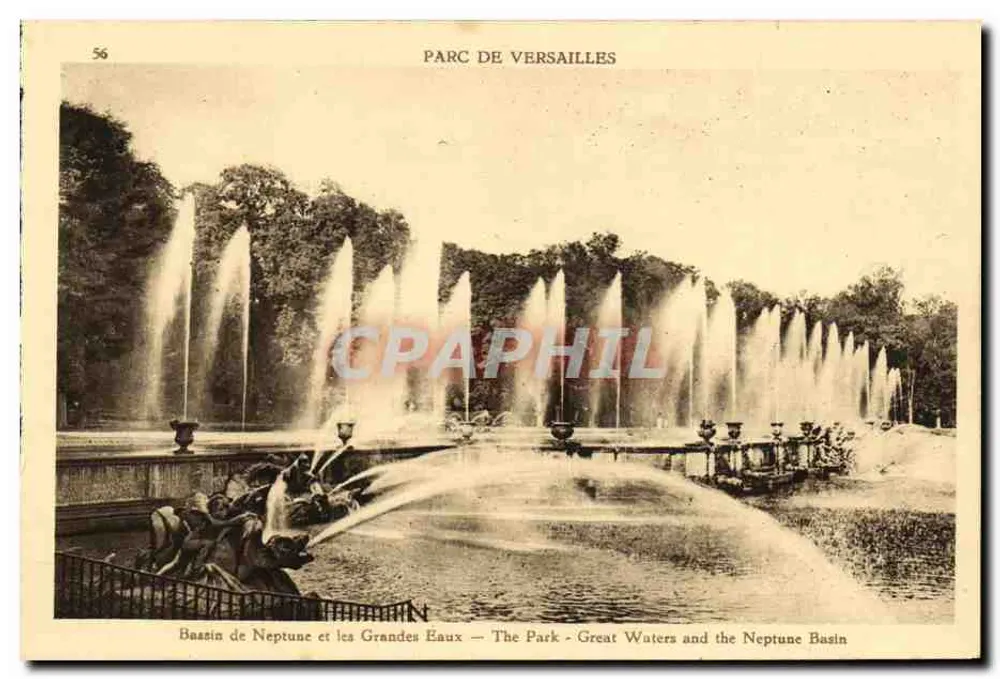 Park von Versailles — Bassin von Neptun und die Grandes Eaux — Nationale Museen Frankreichs - Vorderseite