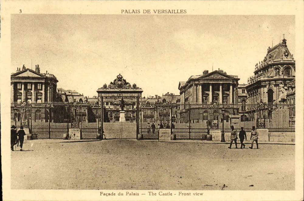 Palácio de Versalhes — Facha do Palácio — Editor não identificado, n° de série 3 - Frente