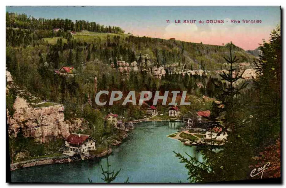 O Salto do Doubs — Riva francesa — Cie des Arts Photomécaniques, Paris - Frente