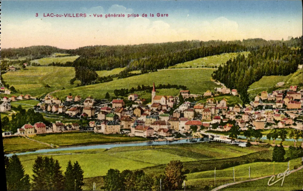Lacou-Villers - Allgemeiner Blick vom Bahnhof — Cie des Arts Photomécaniques, Schiltigheim - Vorderseite