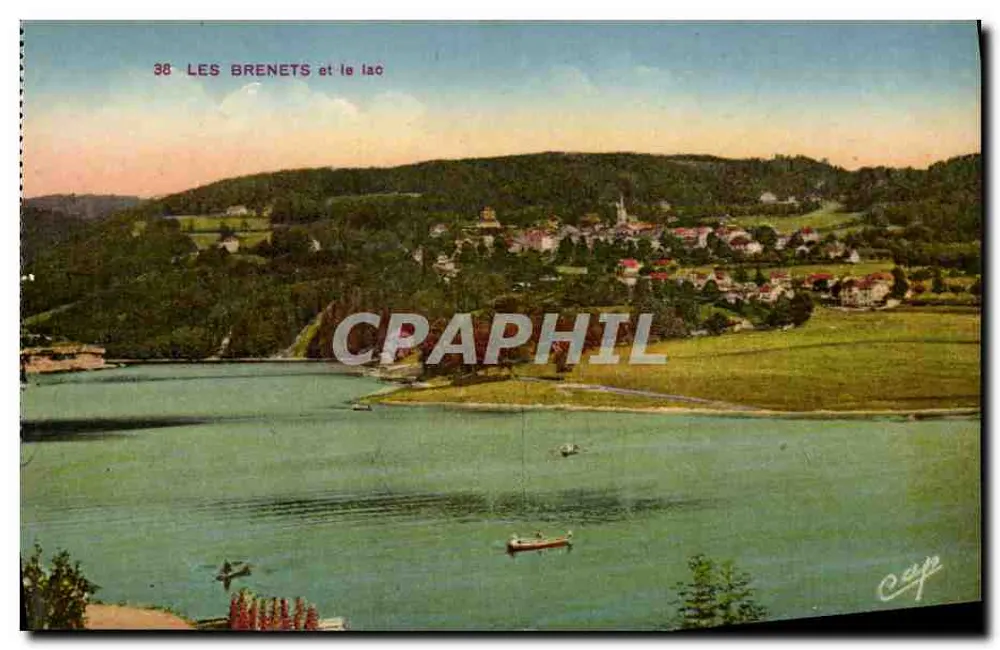 Les Brenets e o lago — 38 — editor Cie des Arts Photomécaniques, Schiltigheim - Frente