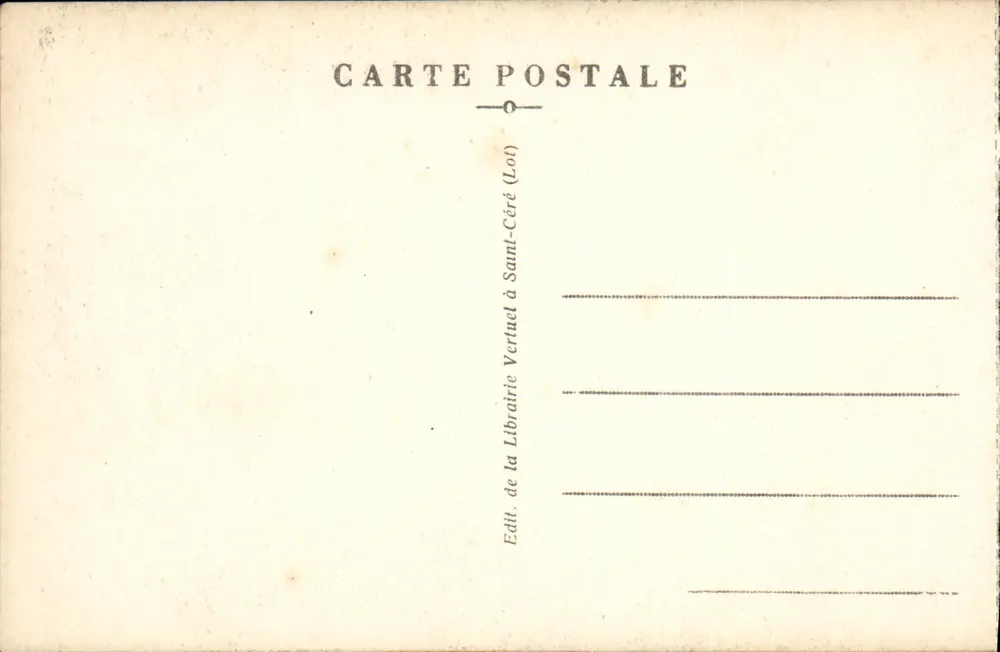 Rocamadour — O Caminho de Ronde — Edição da Livraria Vertuet em Saint-Céré (Lot) - Verso
