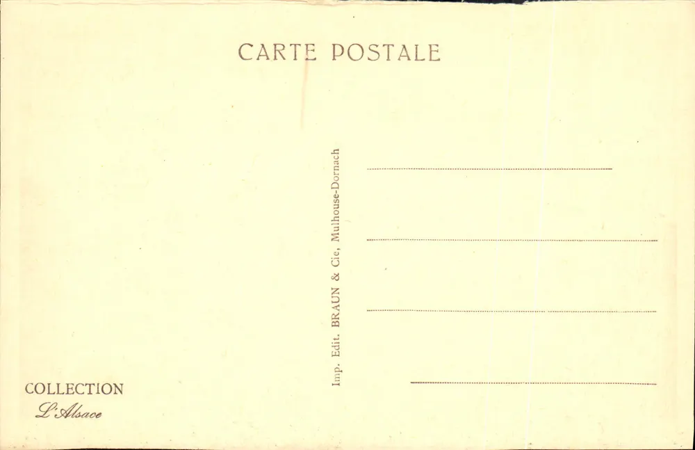 Colmar — Praça Rapp e Campo de Marte — editor BRAUN & Cie - Verso