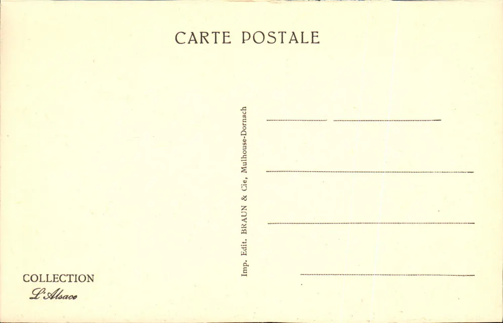 Colmar — A Corte de Apelação — editor BRAUN & Cie - Verso