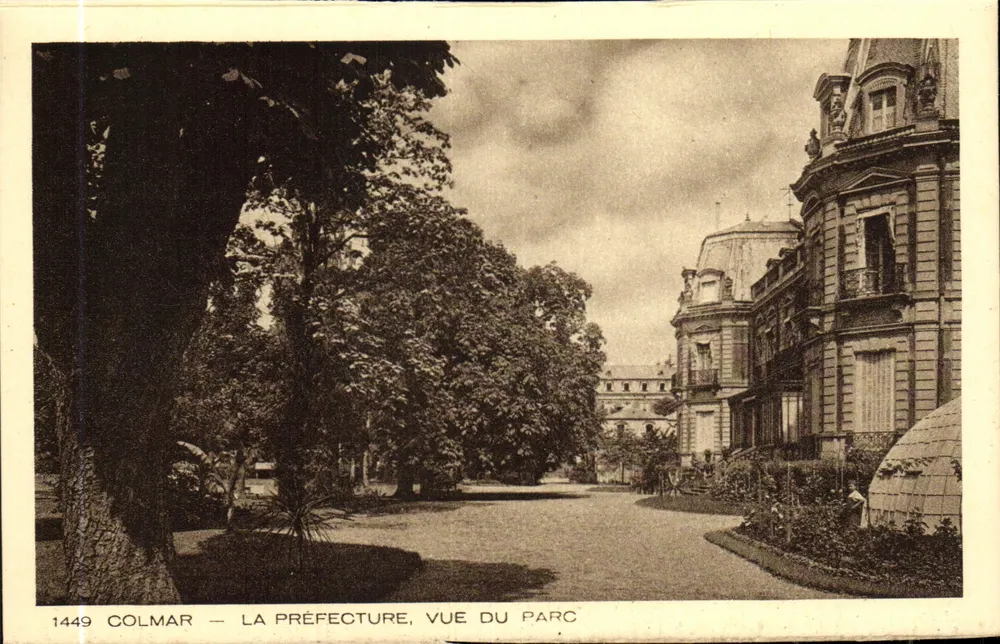 Colmar — A Prefeitura, vista do parque — Editor Braun & Cie, n° 1449 - Frente