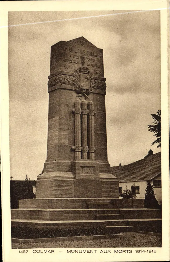 कोलमार — मृत सैनिकों के स्मारक 1914-1918 — प्रकाशक इम्प्रेसरी बॉएन & सी, मल्हौस-डॉर्नाच - आगे