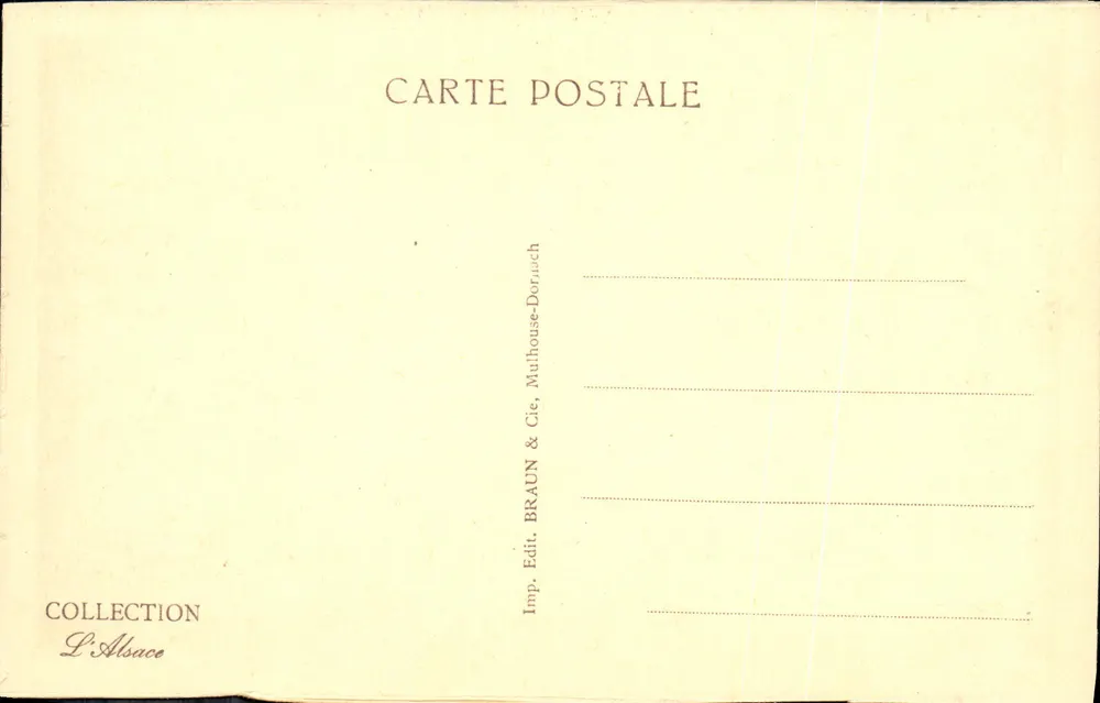 Colmar — Casa Bartholdi — editor Braun & Cie - Verso