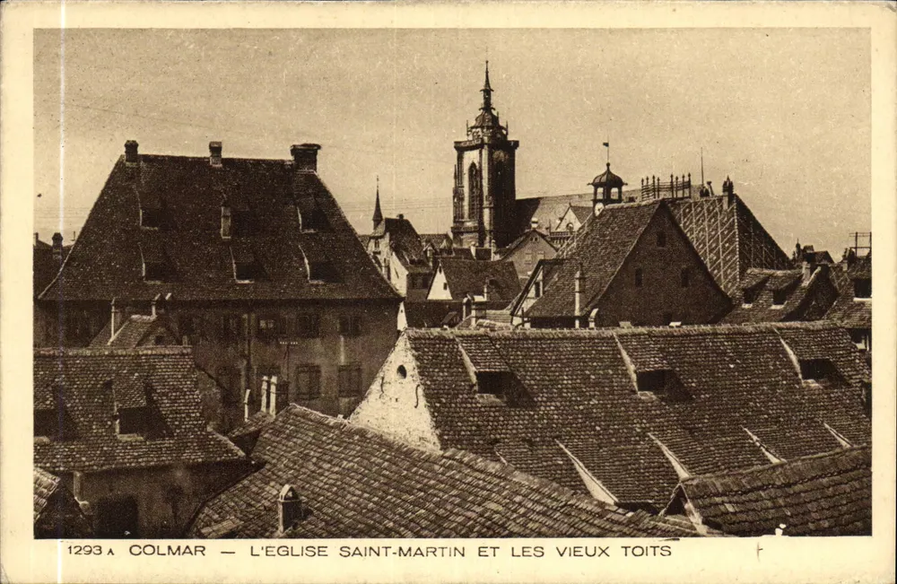 Colmar — Kirche Saint-Martin und alte Dächer — Verlag BRAUN & Cie, Mulhouse-Dornach - Vorderseite