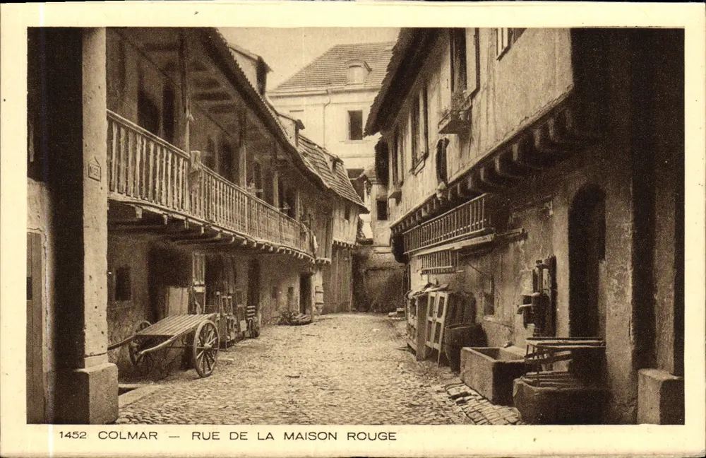 Vista de Colmar — Rue de la Maison Rouge — Coleção L'Alsace - Frente