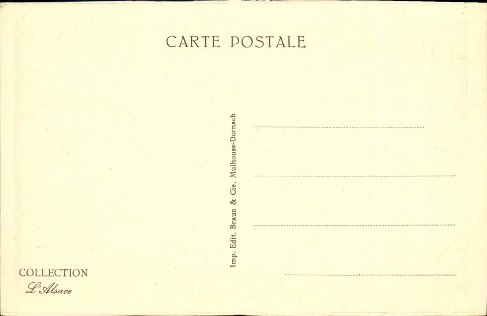 Vista de Colmar — Rue de la Maison Rouge — Coleção L'Alsace - Verso