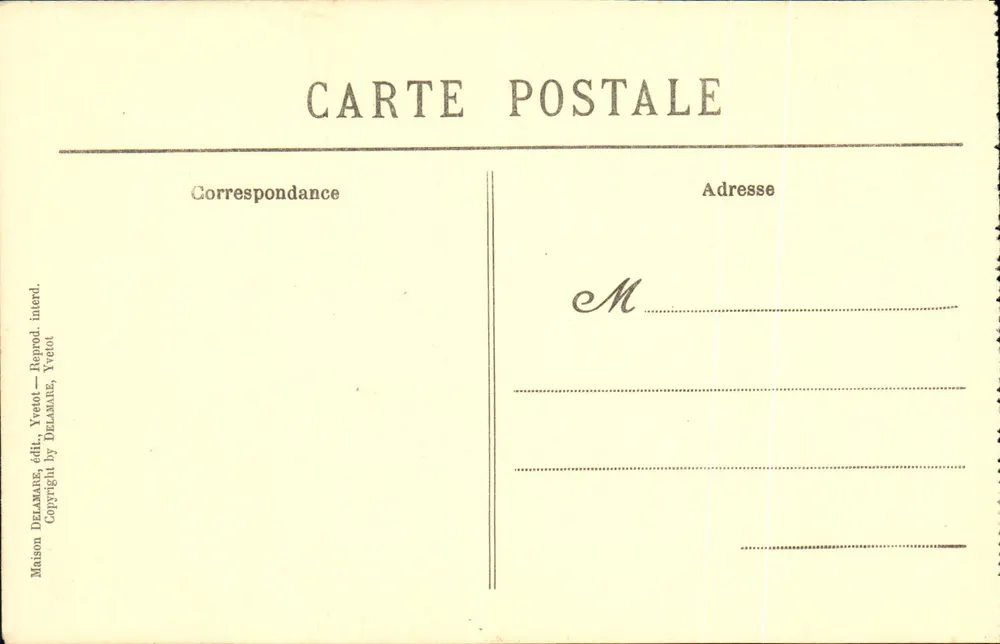 Abadia de São Wandrille — A Escada das Celas — Maison Delamare, Yvetot - Verso