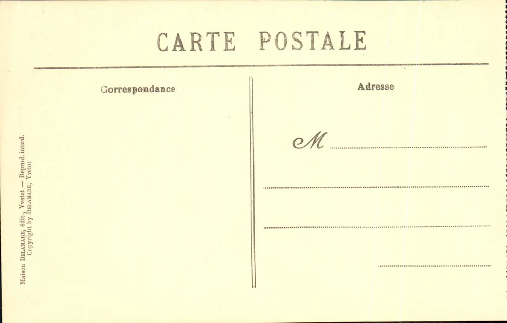 Abadia de St-Wandrille — Entrada do Claustro — Maison Delamare, Yvetot - Verso