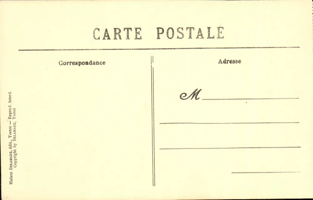 Abadia de St-Wandrille — A Porta Monumental — Maison Delamare, Yvetot - Verso