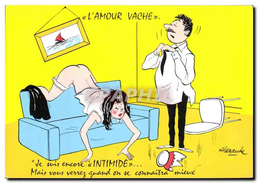 O Amor Vaca — Caricatura humorística — Alexandre - Frente