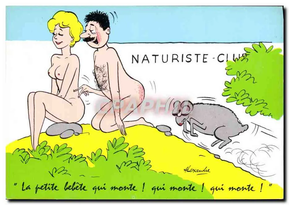 Naturista-Clube — caricatura humorística — Alexandre - Frente