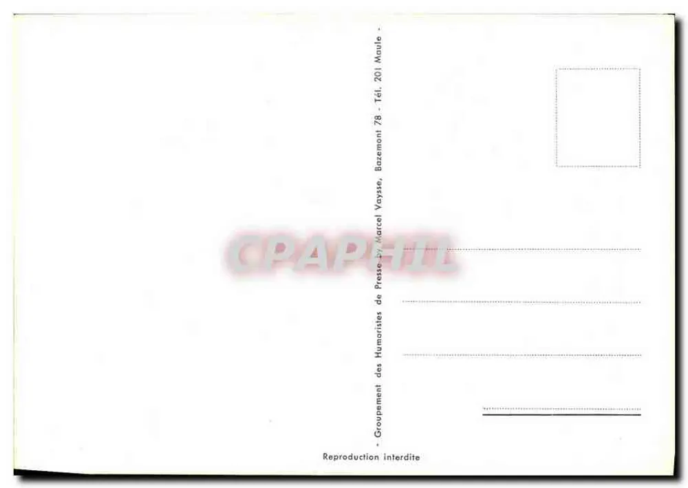 O Amor Inocente — Caricatura de Alexandre — Editor: Groupement des Humoristes de Presse - Verso