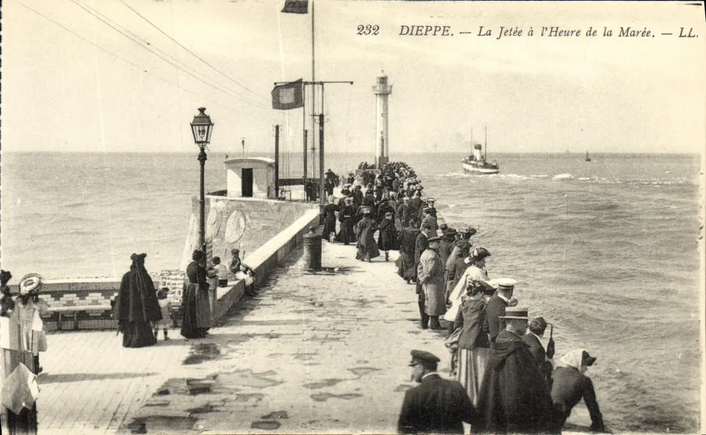 Dieppe — A Ponte no Momento da Maré — LL. N° 232 - Frente