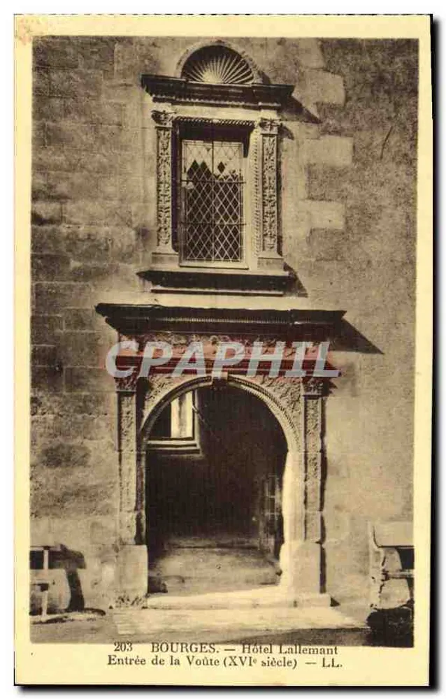 Bourges — Hotel Lalleman — Eingang der Gewölbe (16. Jahrhundert) — L.L. - Vorderseite