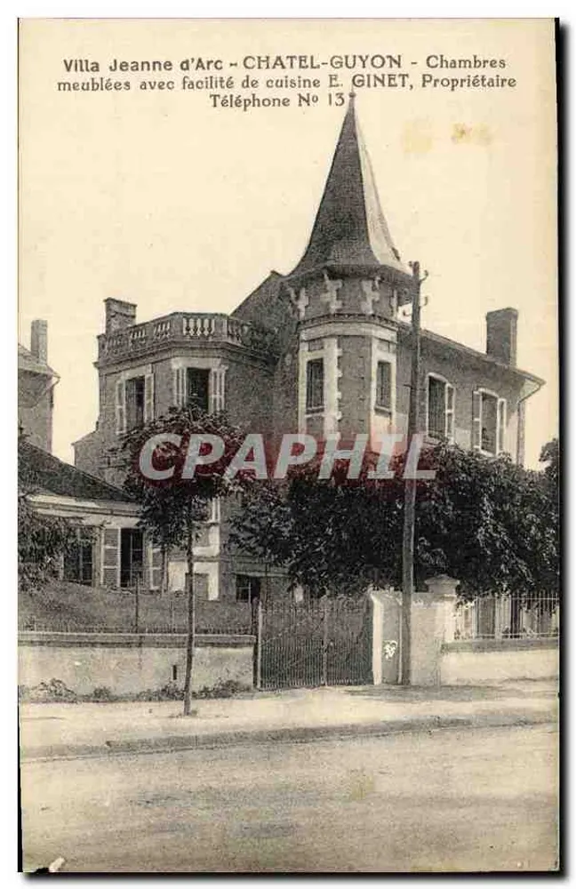 Villa Jeanne d'Arc — Châtel-Guyon — Verlag: E. Ginet, Eigentümer - Vorderseite