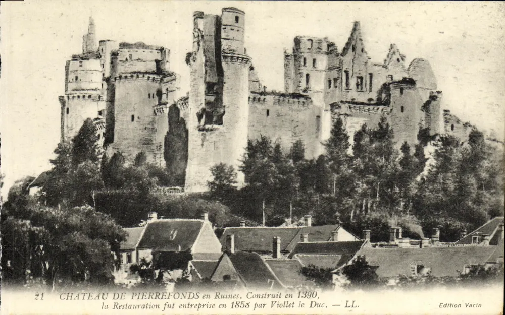 Castillo de Pierrefonds — Ruinas — Edición Varin n°21 - Anverso