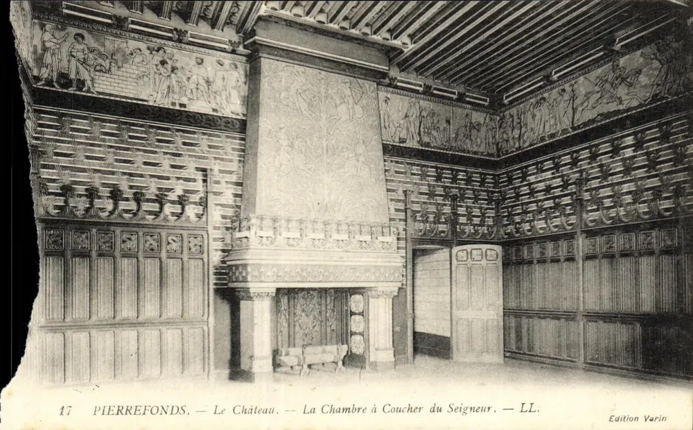 Pierrefonds — Das Schloss — Das Schlafzimmer des Herrn — Ausgabe Varin, Nr. 17 - Vorderseite