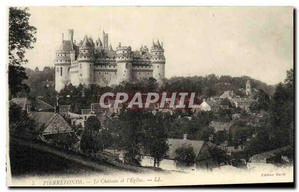 Pierrefonds — O Castelo e a Igreja — Edição Varin - Frente