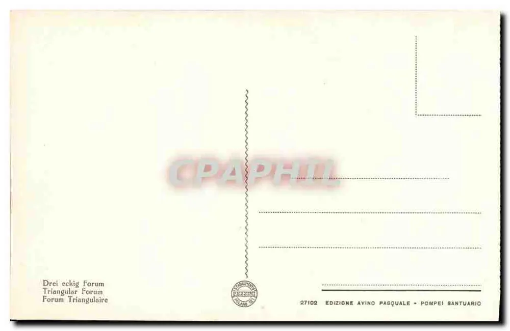 Pompeia - Fórum Triangular — edição Avino Pasquale, n° 27102 - Verso