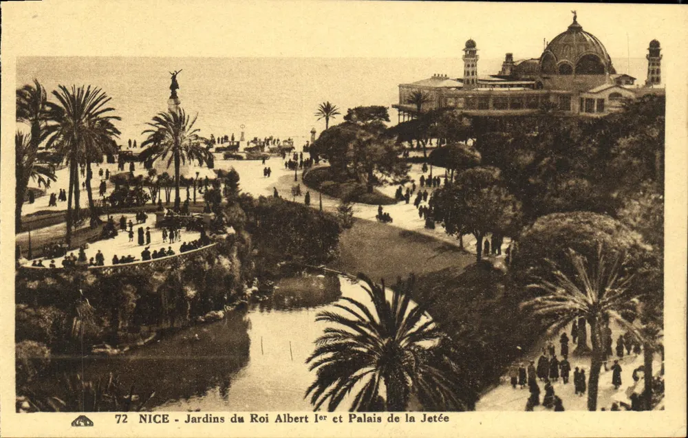 Nice - Jardins du Roi Albert 1er und Palais de la Jetée — Verlag 'SACI' n°72 - Vorderseite
