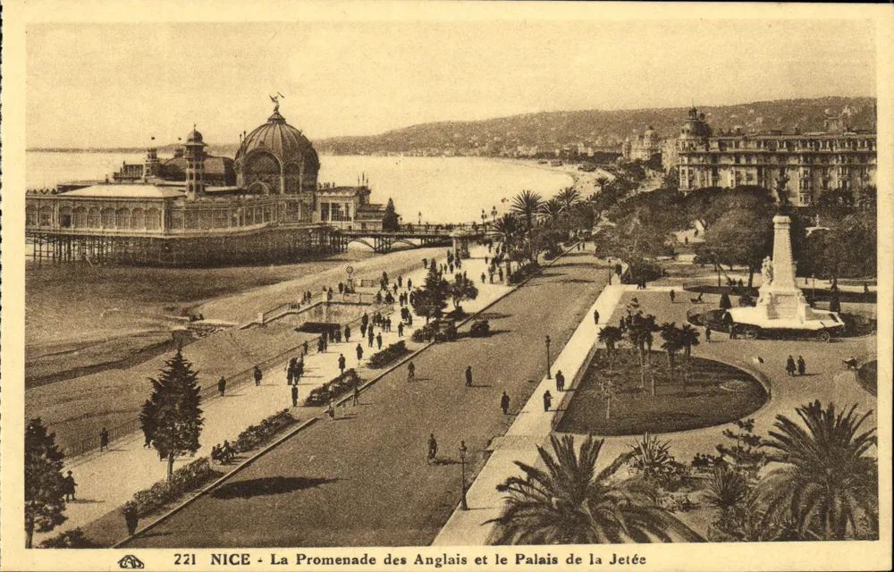 Nice - La Promenade des Anglais und das Palais de la Jetée — Verlag C. Alsatienne des Arts Décoratifs, Straßburg - Vorderseite