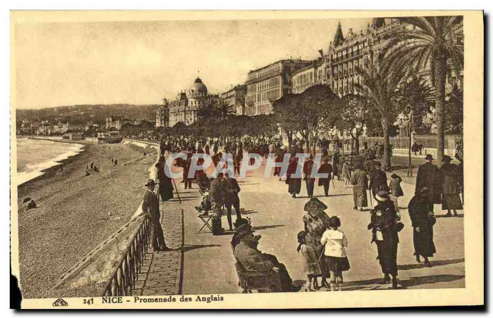 NICE - Promenade des Anglais — vue de la plage et des bâtiments, éditeur 'Les Arts Photographiques' n°341 - Frente