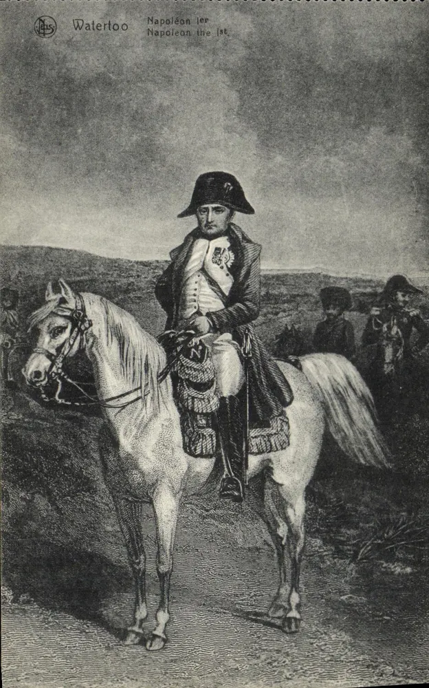 Napoleão I em Waterloo — Edição Thill, Bruxelas - Frente