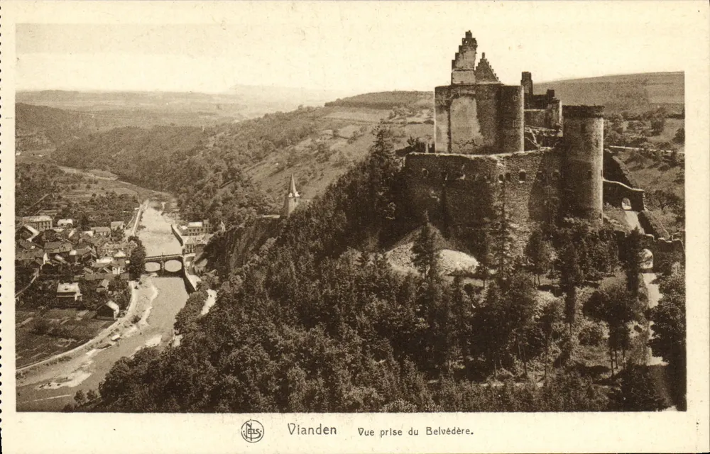 Vianden — Ansicht vom Belvédère — E.A. Schaaack, Serie 6, Nr. 5 - Vorderseite