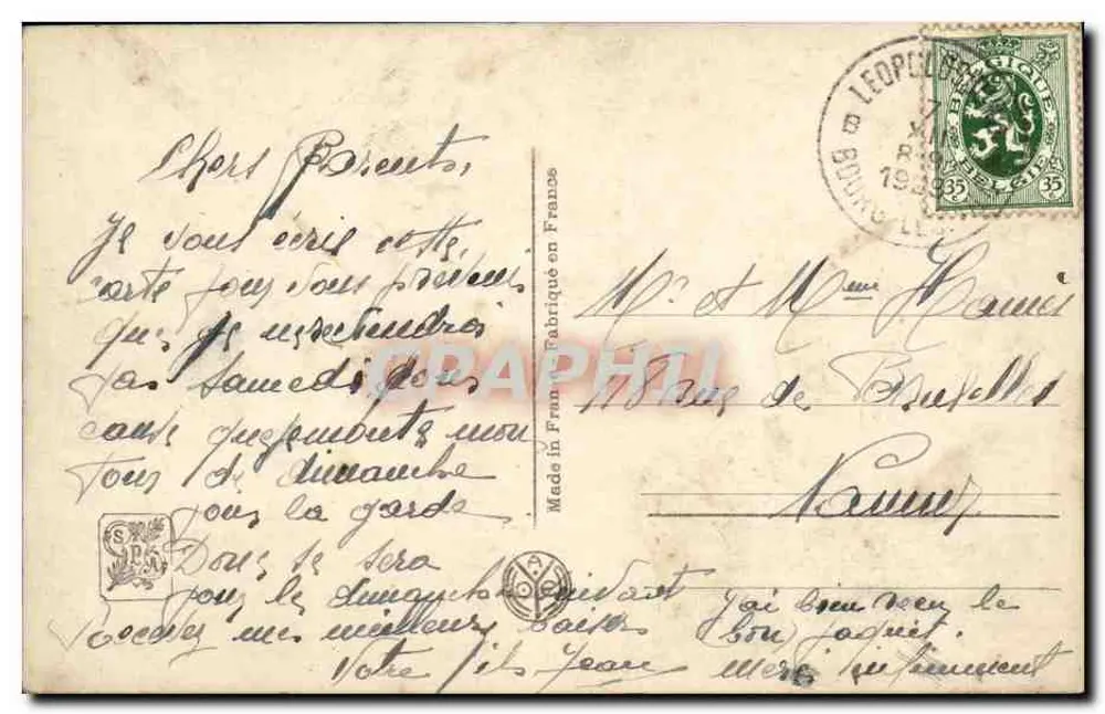 Abfahrt zum Hummerfang — G. Marowiez — Salon de Paris n°4787 - Rückseite