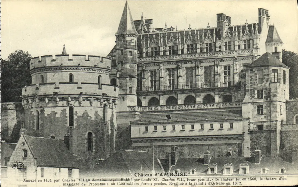 Castelo de Amboise — História e eventos históricos — Editor BLD, número de série não visível - Frente