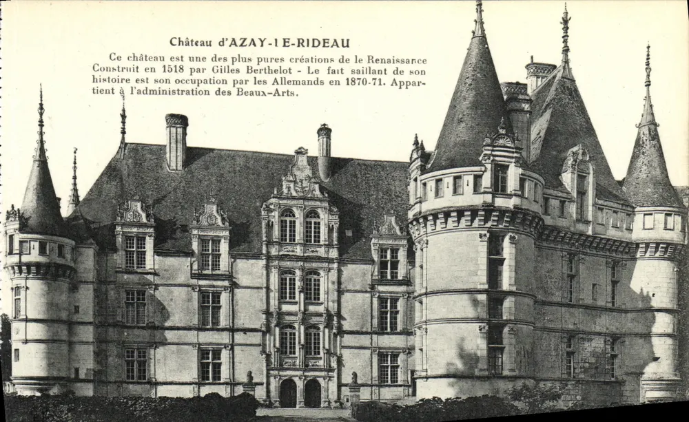Castelo de Azay-le-Rideau — Renascença — editor não visível - Frente