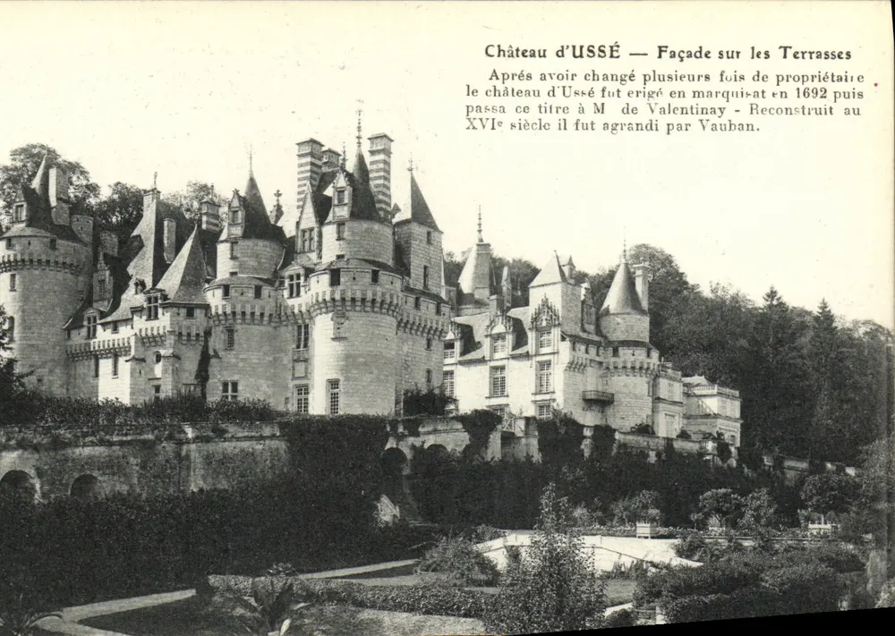 Castelo de Ussé — Fachada sobre as Terrasses — editor não visível - Frente
