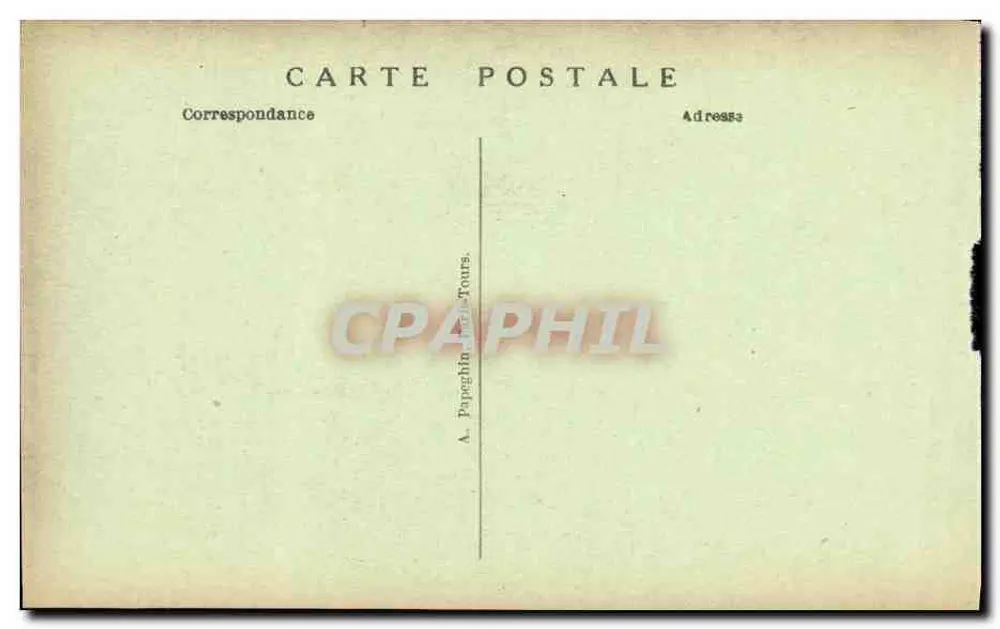 Chambord — Zimmer und Bett des Grafen von Chambord — A. P. - Rückseite