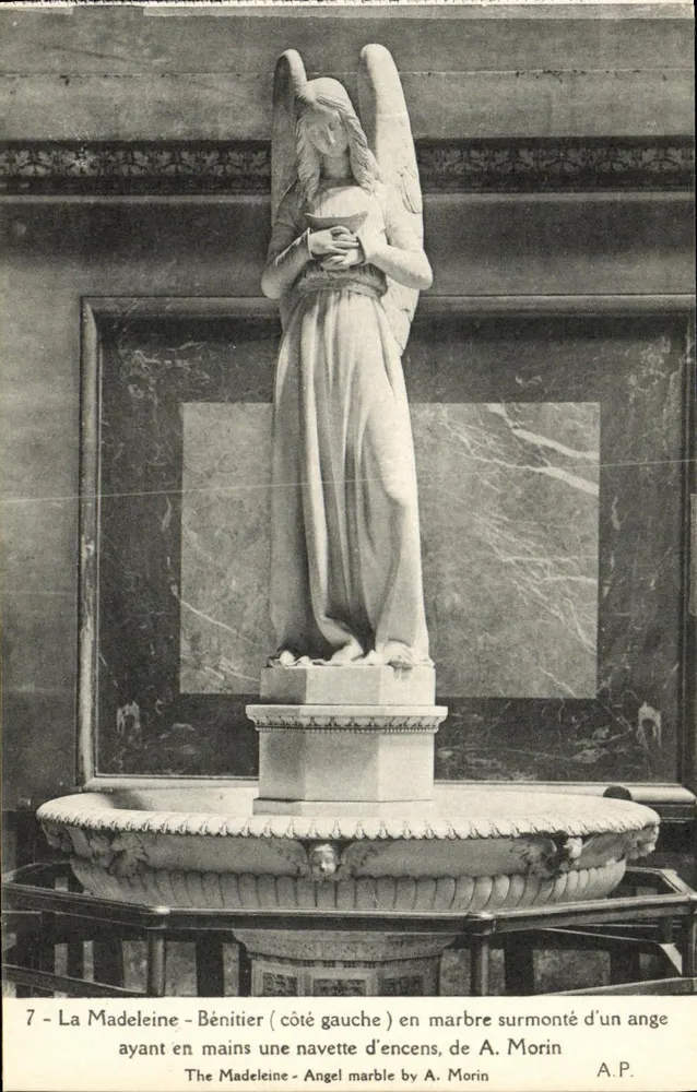 Statue des Engels der Madeleine — Werk von A. Morin — A.P. - Vorderseite