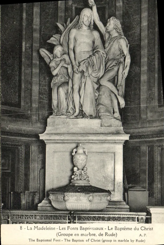 La Madeleine - Das Taufbild des Christus - Marmorgruppe von Rude - Vorderseite