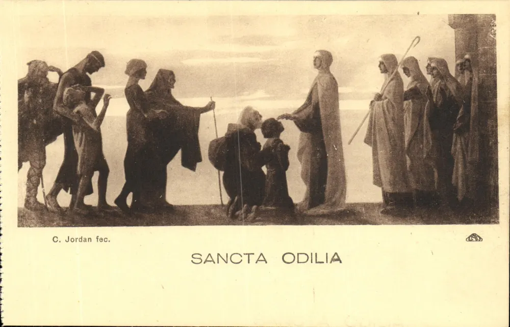 Sancta Odilia — Santa Odile — C. Jordan fec. - Frente